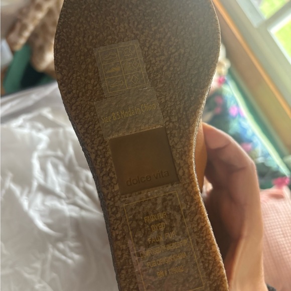 Dolce Vita Perly Cognac OTK genuine Leather Boots with Faux Shearling Lining NWT - Picture 6 of 11